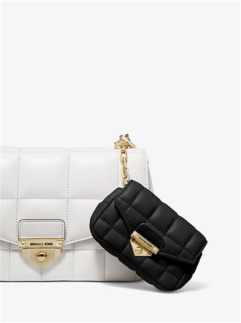 SoHo Quilted Leather Bag Charm 